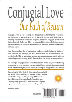 Conjugial Love, by Clayten Tylor- Back Cover Book